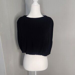 Express - Skimming Linen-Blend Ruched Shoulder Bubble Tank - Size XS NWT